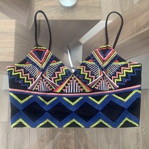 New with tag Colorful Crop Top